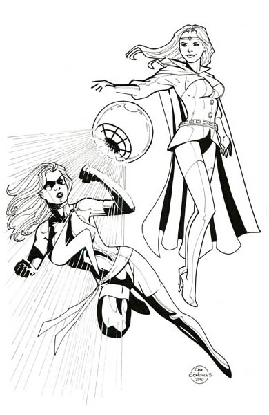 Ms. Marvel (Marvel Comics) contro Emerald Empress, di Gene Gonzales