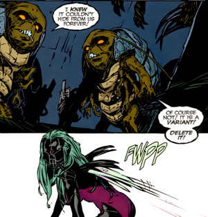 Panels from "Legion Lost" (vol.I) #1 (2000), art by Olivier Coipel and Andy Lanning
